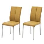 Lot de 2 chaises capitonnées Sayreville Jaune curry