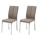 Lot de 2 chaises capitonnées Sayreville Taupe