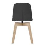 Gestoffeerde stoelen Stig I geweven stof/massief eikenhout - Stof Vesta: Antraciet - Eik