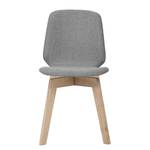 Chaises rembourrées Stig II (lot de 2) Tissu / Chêne massif - Tissu Vesta : Gris foncé - Chêne