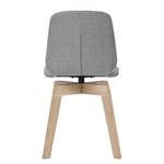 Gestoffeerde stoelen Stig I geweven stof/massief eikenhout - Stof Vesta: Donkergrijs - Eik