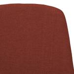 Chaises rembourrées Stig II (lot de 2) Tissu / Chêne massif - Tissu Vesta : Rouge - Noyer