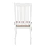 Gestoffeerde stoelen Summer Romance geweven stof / massief acaciahout - creme / wit