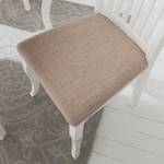 Chaises Summer Romance Tisse / Acacia massif - Creme / Blanc