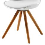 Chaises Thirza (lot de 4) Matériau synthétique / Hêtre massif - Blanc