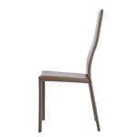 Chaises Valentina (lot de 2) Imitation cuir - Fibres de cuir Elsu I : Marron clair