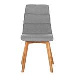 Chaises rembourrées Vallrun (lot de 2) Tissu / Partiellement en chêne massif - Gris