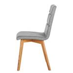 Gestoffeerde stoelen Tavenna geweven stof/deels massief eikenhout - Grijs