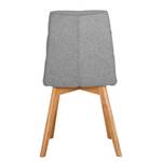 Chaises rembourrées Vallrun (lot de 2) Tissu / Chêne massif - Gris