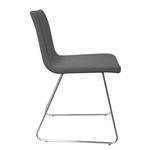 Chaises Vio Bar (lot de 2) Tissu / Acier inoxydable - Tissu Kira II : Gris