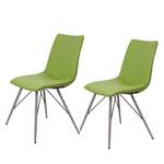 Chaises Winc (lot de 2) Imitation cuir - Vert pomme