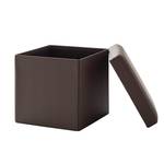 Sgabello imbottito cube (con tappo) similpelle marrone