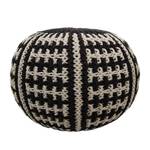 Pouf Bobble I Coton - Noir / Crème