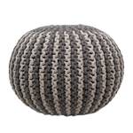 Pouf Bobble II Baumwollstoff - Grau / Creme