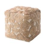 Pouf Dindori Tissu mélangé - Beige