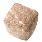 Pouf Dindori Tissu mélangé - Beige