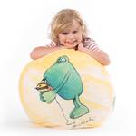 Pouf Janosch Frosch Tissu - Jaune / Vert