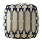 Pouf Raposa IV Wolle - Creme / Blau