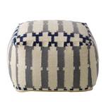 Pouf Raposa IV Wolle - Creme / Blau