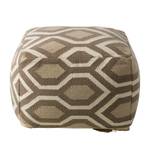 Pouf Raposa V Wolle - Grau / Weiß - Beige