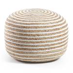 Pouf Saht II Jute - Beige / Weiß