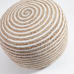 Pouf Saht II Jute - Beige / Weiß