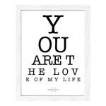 Impression d’art You Are The Love Noir - Blanc - Papier - 45 x 35 x 3.2 cm