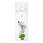 Wanduhr Sparkling Line Glas - Weiß / Grün