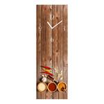 Horloge Herbage & Wood Verre - Marron / Blanc