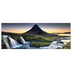 Floatglasbild Kirkjufelfoss Multicolor - Glas - 80 x 30 x 1.3 cm