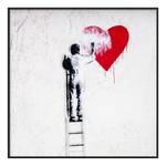 Impression d’art Love Ladder Noir - Blanc - Papier - 51 x 51 x 3 cm