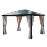 Profi-Pavillon Boss Aluminium/Kunststoff/Polyester Anthrazit/Natur