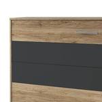 Opklapbed Albero San Remo eikenhouten look/grijs