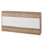 Opklapbed Albero San Remo eikenhouten look/wit