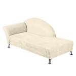 Chaise Longue Kendale I geweven stof - Beige - Armleuning vooraanzicht links