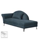 Chaise Longue Kendale I geweven stof - Marineblauw - Armleuning vooraanzicht links