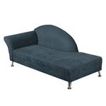 Chaise Longue Kendale I geweven stof - Marineblauw - Armleuning vooraanzicht links