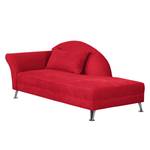 Chaise Longue Kendale I geweven stof - Rood - Armleuning vooraanzicht links