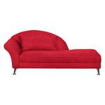 Chaise Longue Kendale I geweven stof - Rood - Armleuning vooraanzicht links