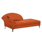 Chaise Longue Kendale I geweven stof - Terracotta - Armleuning vooraanzicht links