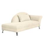 Chaise Longue Kendale I geweven stof - Beige - Armleuning vooraanzicht rechts