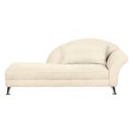 Chaise Longue Kendale I geweven stof - Beige - Armleuning vooraanzicht rechts