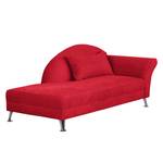 Chaise Longue Kendale I geweven stof - Rood - Armleuning vooraanzicht rechts