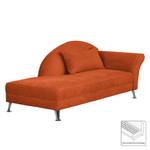 Chaise Longue Kendale I geweven stof - Terracotta - Armleuning vooraanzicht rechts