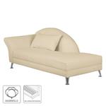 Longchair Kendale III geweven stof - Beige - Armleuning vooraanzicht links