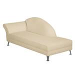 Longchair Kendale III geweven stof - Beige - Armleuning vooraanzicht links