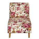 Longchair Colmar vlakweefsel beige/rood