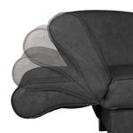 Chaise longue Revel kunstleer - Antraciet - Armleuning vooraanzicht links