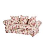 Sofa Colmar (2-Sitzer) Stoff Blume Beige - Beige / Rosa