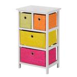 Etagère Anse 4 corbeilles Multicolore - Bois manufacturé - 42 x 70 x 30 cm